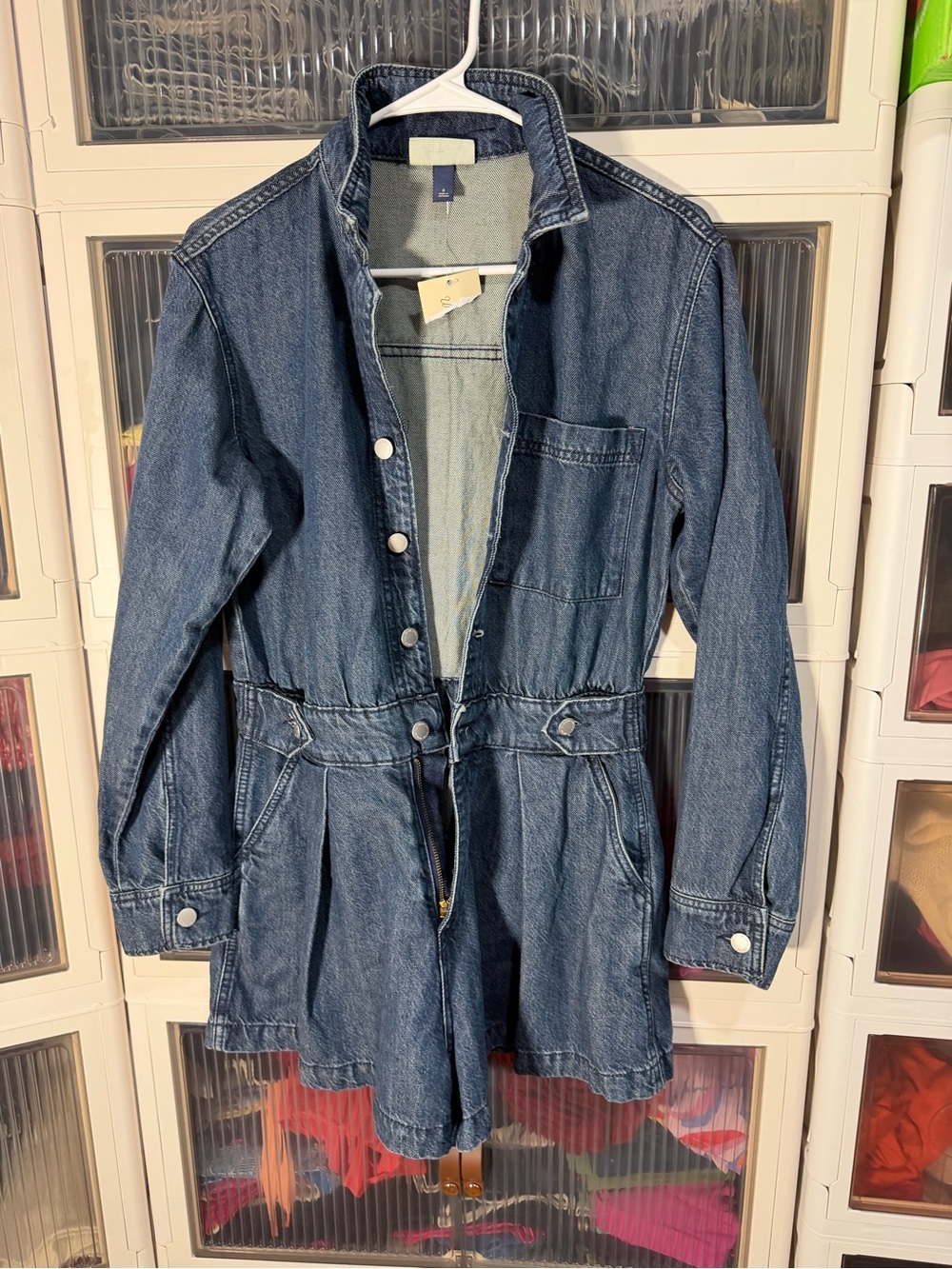 Universal Thread Dark Blue Denim Jacket Romper